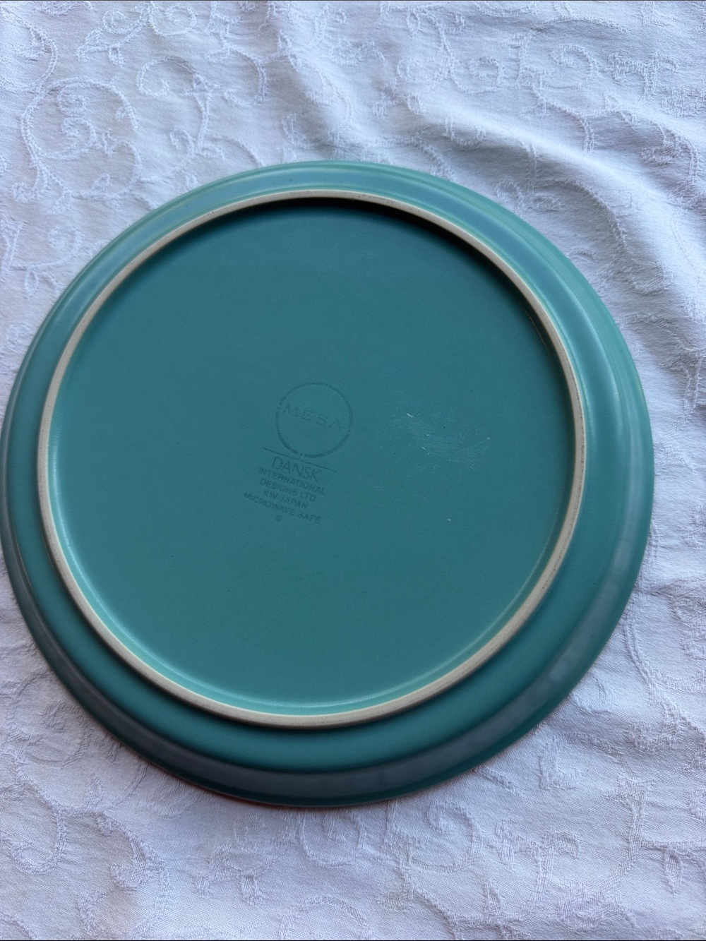 Vintage like new Dansk Mesa Turquoise dinner plate - Picture 3 of 5